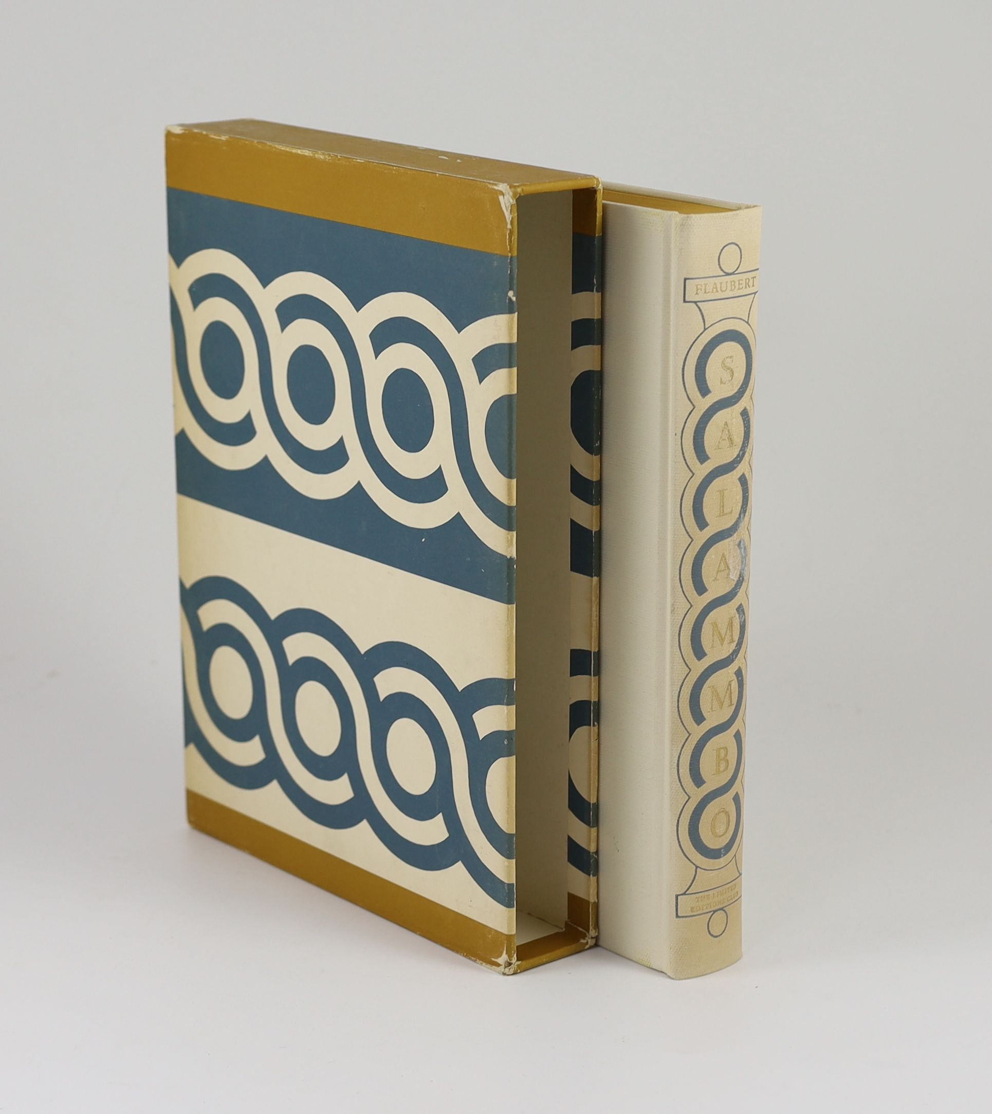 Flaubert, Gustavo - Salammbo, one of 1500, signed and illustrated by Edward Bawden with 8 double-page colour plates, 4to, ivory buckram, Limited Editions Club, Ipswich, 1960, with slip case.